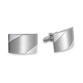 Stainless Steel Rectangle Polished/Matte Cufflinks